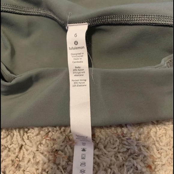 Lululemon fast and free leggings olive green 6 - Picture 5 of 5